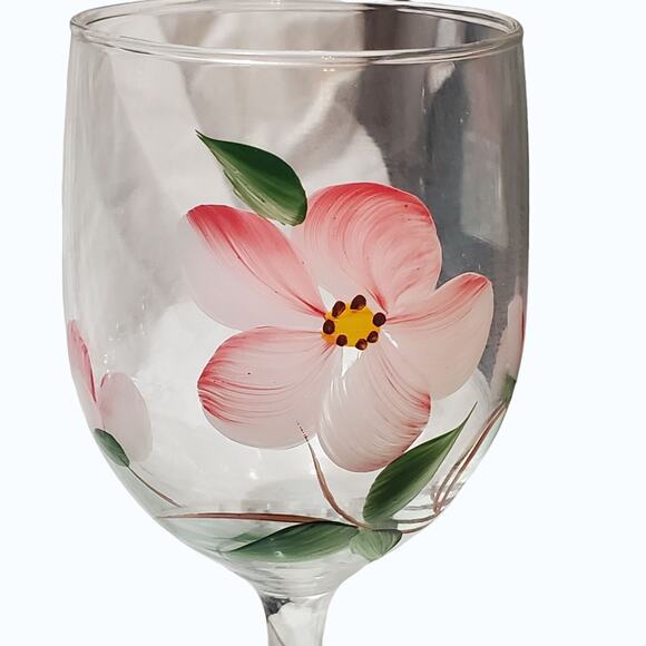 3 VTG 60's Libbey 6" Goblets Franciscan Desert Rose Design Hand Painted - Picture 6 of 6